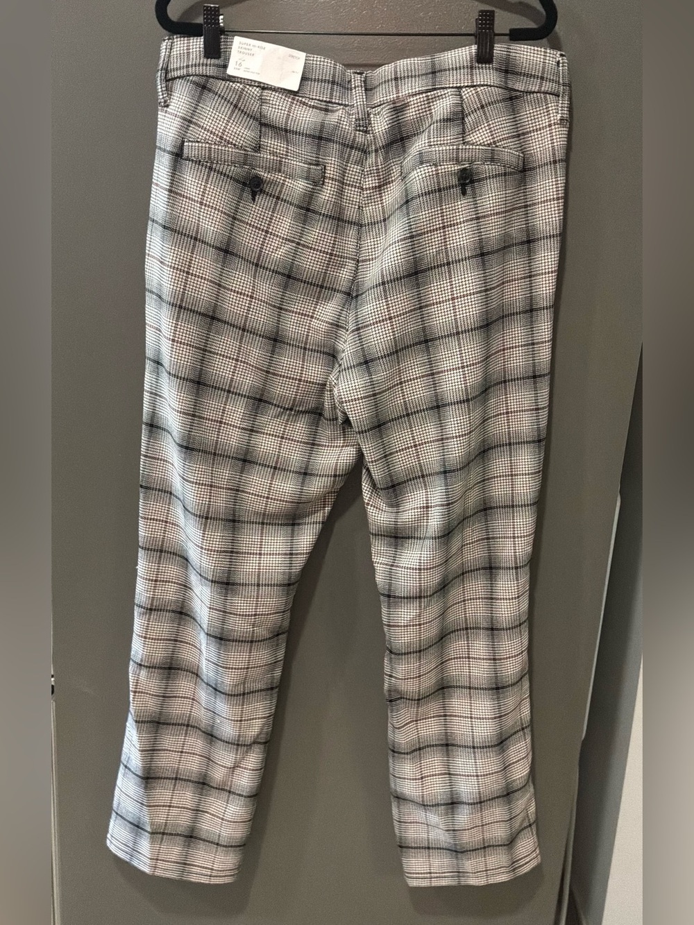 American Eagle Outfitters Women's Plaid Dress Pants -Gray, Black, Brown Size W33 - Picture 3 of 7